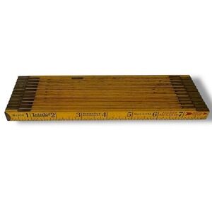 Vintage Wooden Interlox Master Slide Rule 72" Measuring Tape No 106 Made In USA